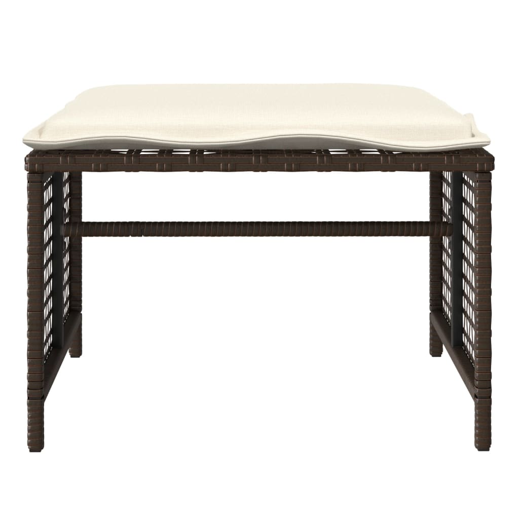 Set canapele de grădină cu perne, 4 piese maro poliratan/sticlă GartenMobel Dekor