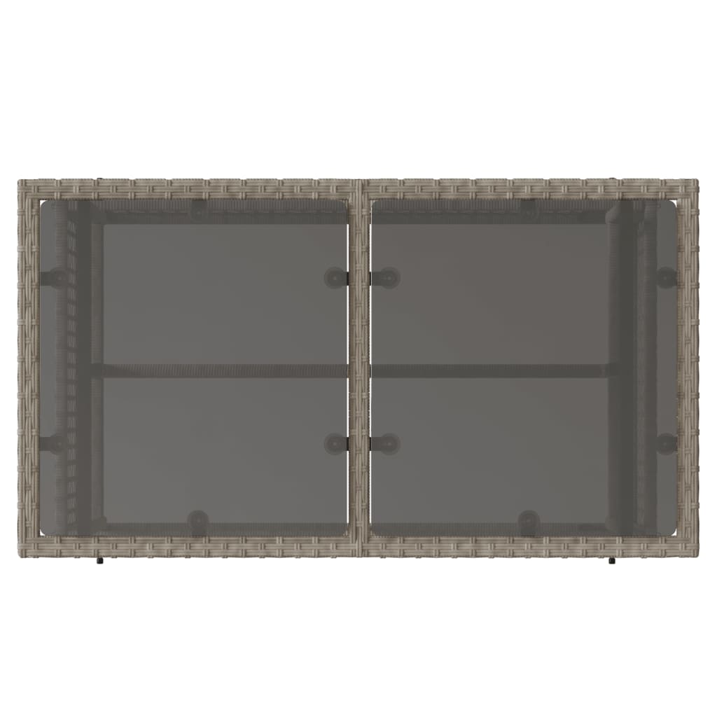 Set canapele de grădină cu perne 4 piese gri poliratan/sticlă GartenMobel Dekor