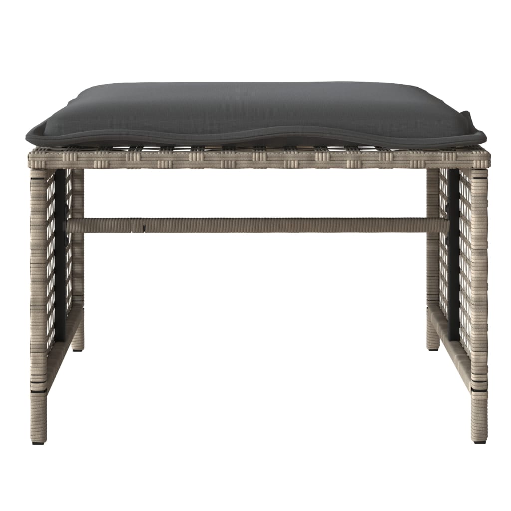 Set canapele de grădină cu perne 4 piese gri poliratan/sticlă GartenMobel Dekor