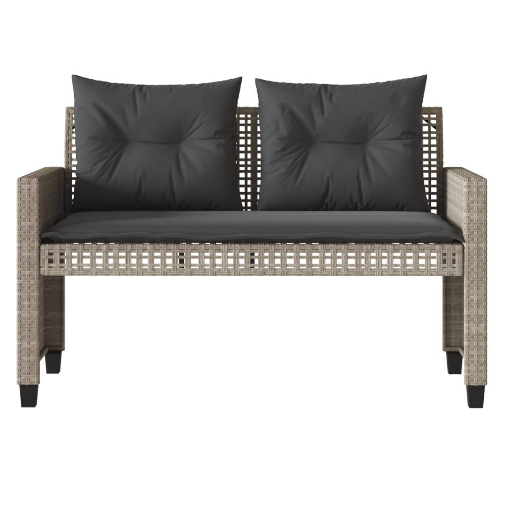 Set canapele de grădină cu perne 4 piese gri poliratan/sticlă GartenMobel Dekor