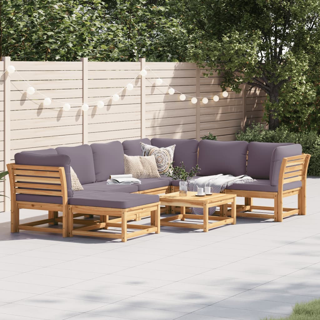 Set mobilier grădină cu perne, 8 piese, lemn masiv acacia GartenMobel Dekor