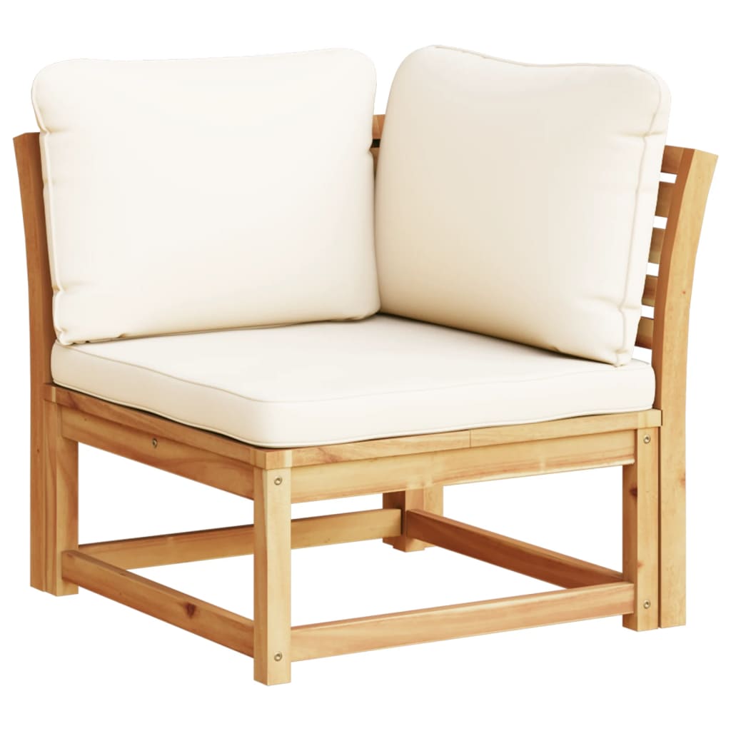 Canapea de colț cu pernă de grădină, 73x73x65 cm, lemn acacia GartenMobel Dekor