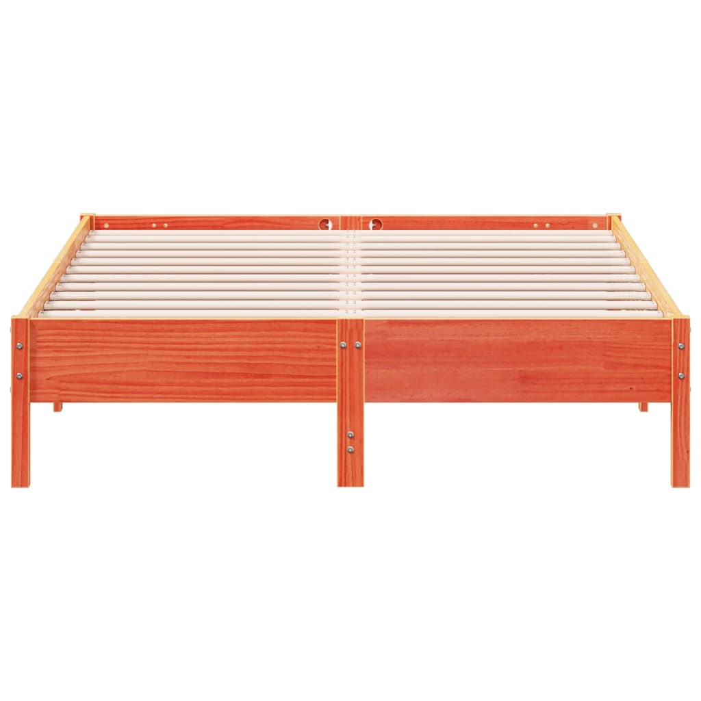Cadru de pat, maro ceruit, 160x200 cm, lemn masiv de pin GartenMobel Dekor