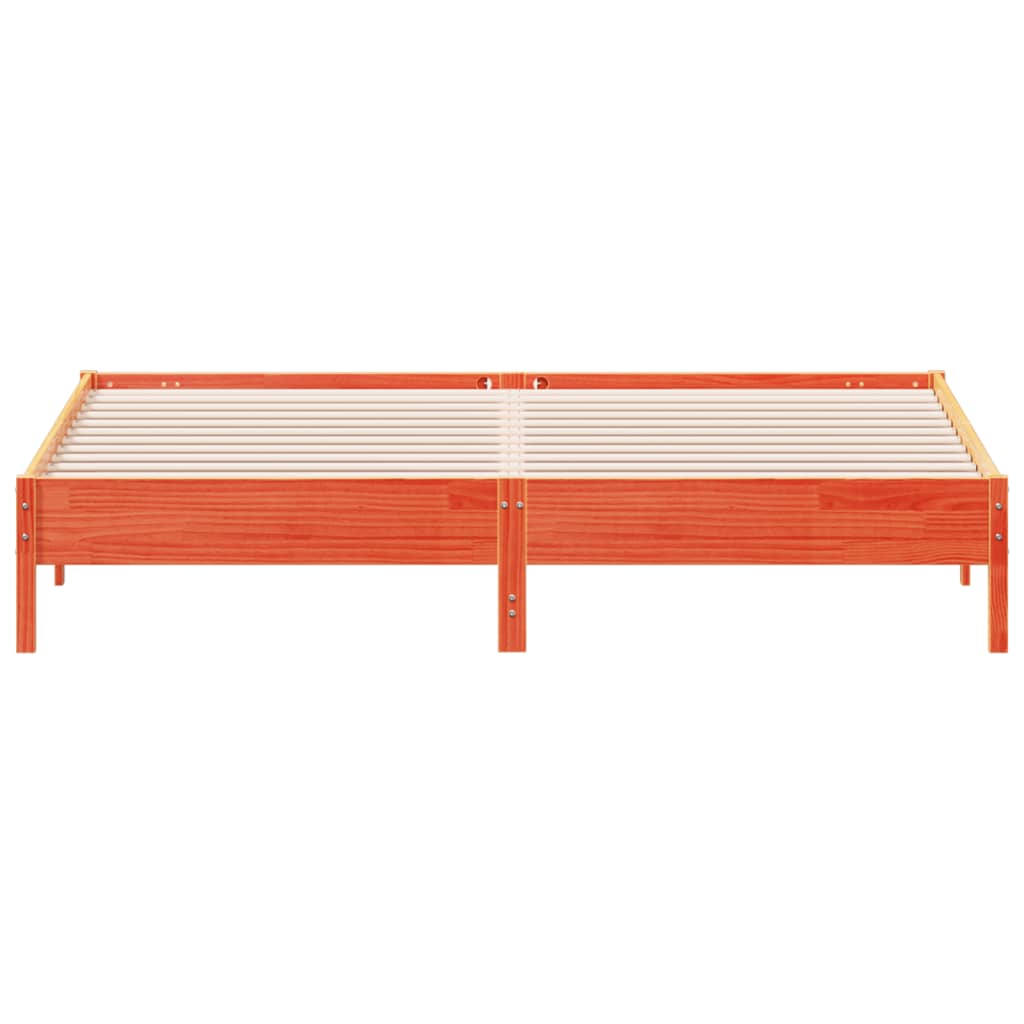 Cadru de pat, maro ceruit, 200x200 cm, lemn masiv de pin GartenMobel Dekor