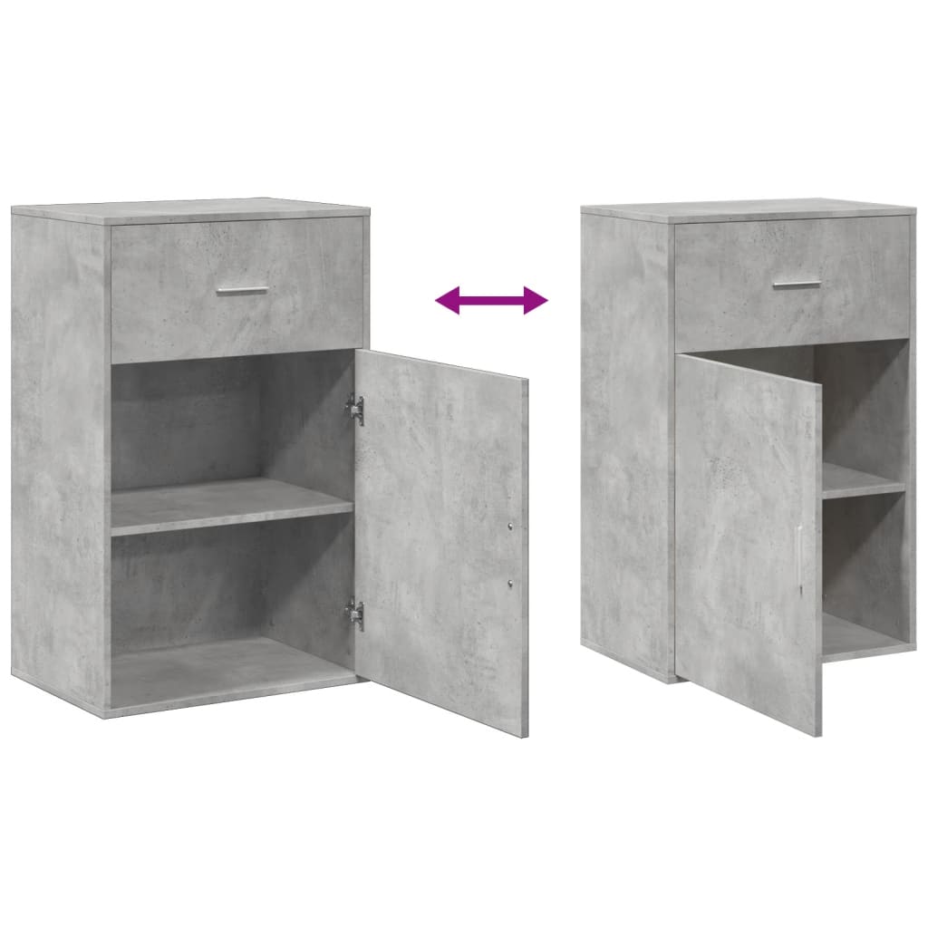 Dulap de depozitare, gri beton, 56,5x39x90 cm, lemn prelucrat GartenMobel Dekor