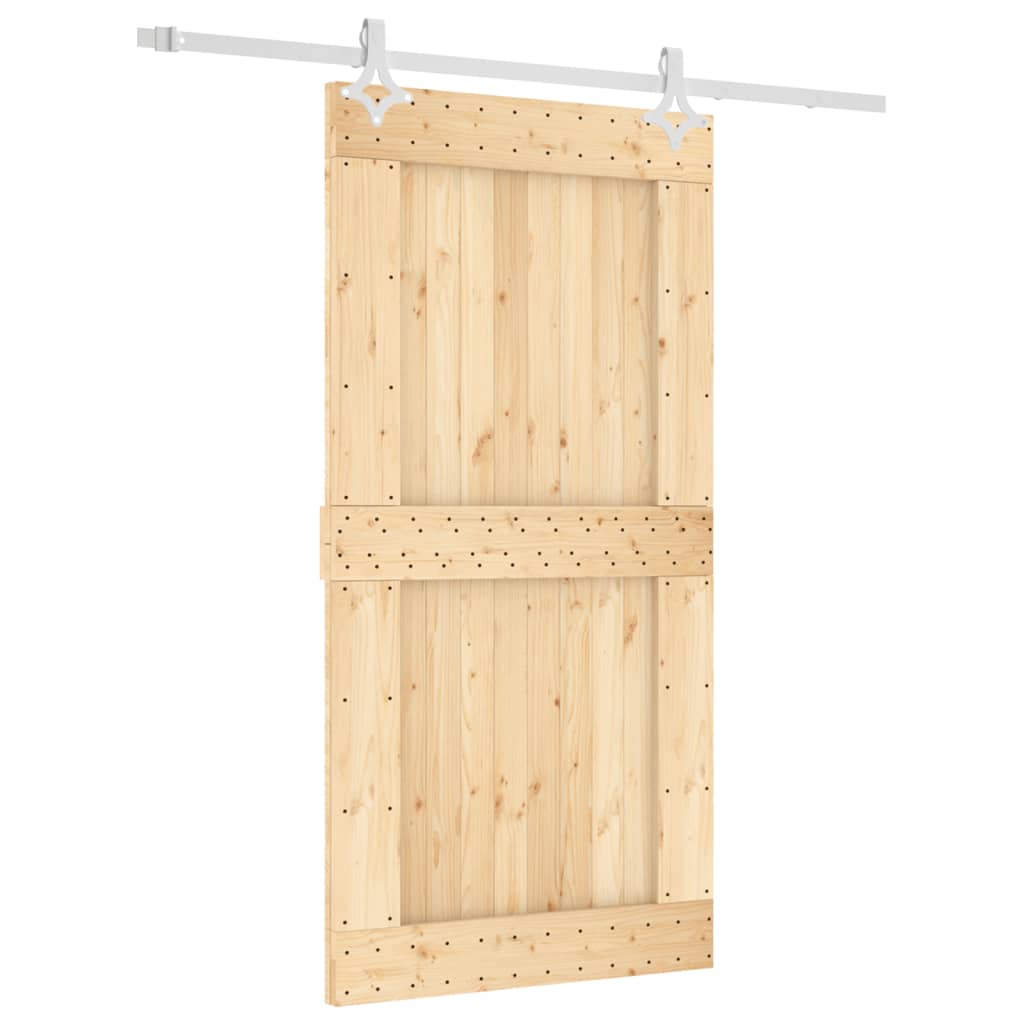 Ușă glisantă cu set feronerie, 100x210 cm, lemn masiv de pin GartenMobel Dekor