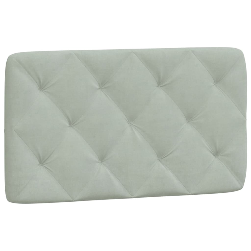 Cadru de pat cu tăblie, gri deschis, 80x200 cm, catifea GartenMobel Dekor