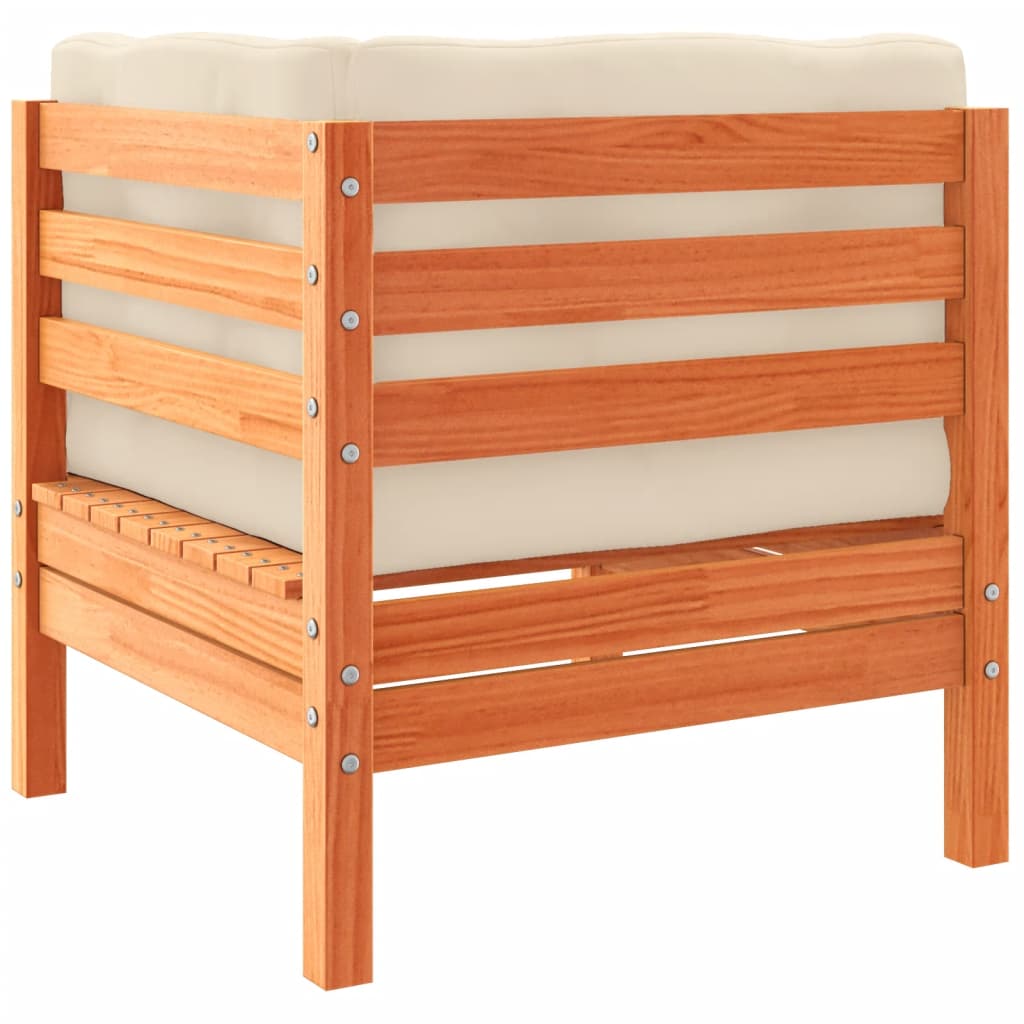 Set canapele grădină cu perne, 8 piese, maro, lemn masiv de pin GartenMobel Dekor