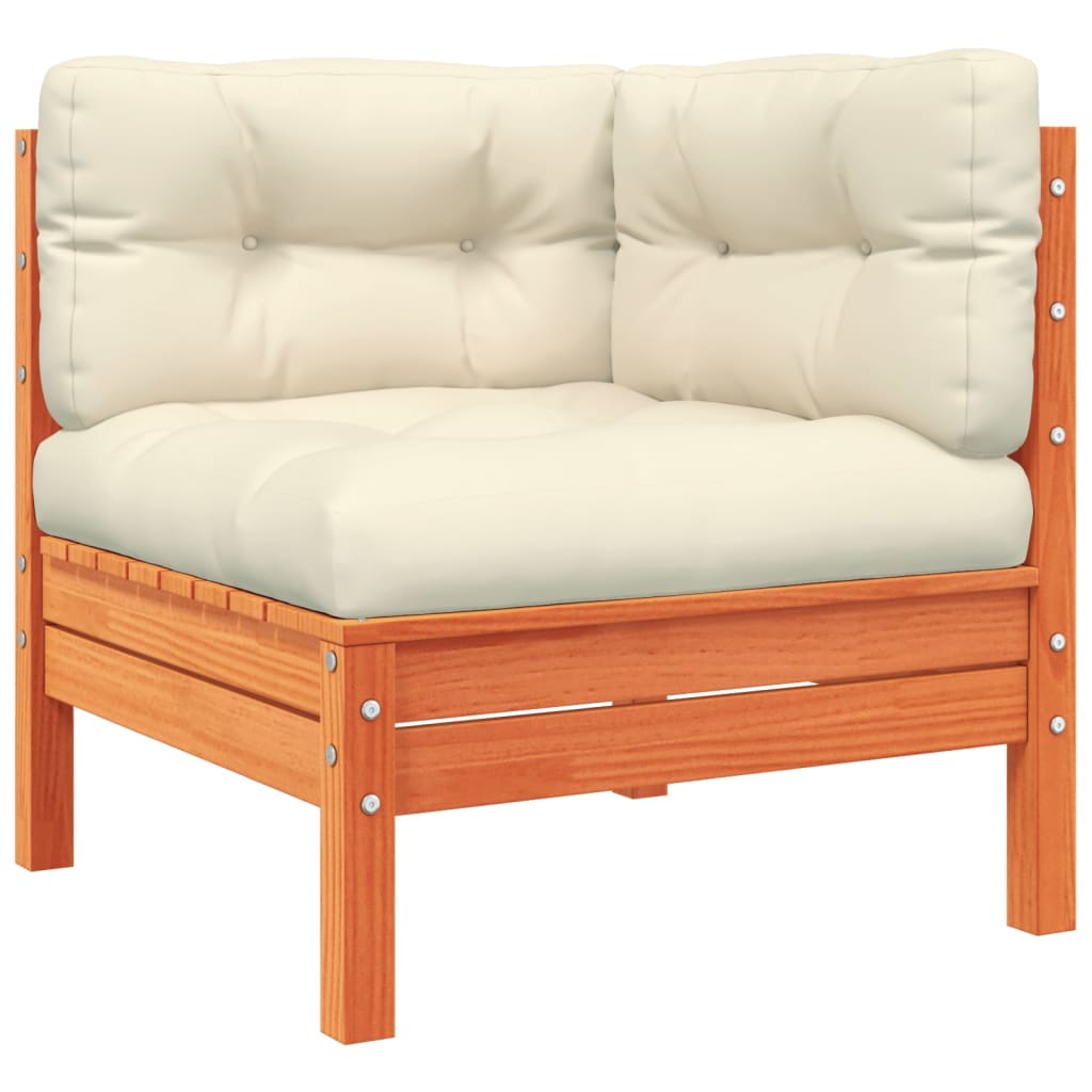 Set mobilier de grădină cu perne, 9 piese, lemn masiv de pin GartenMobel Dekor