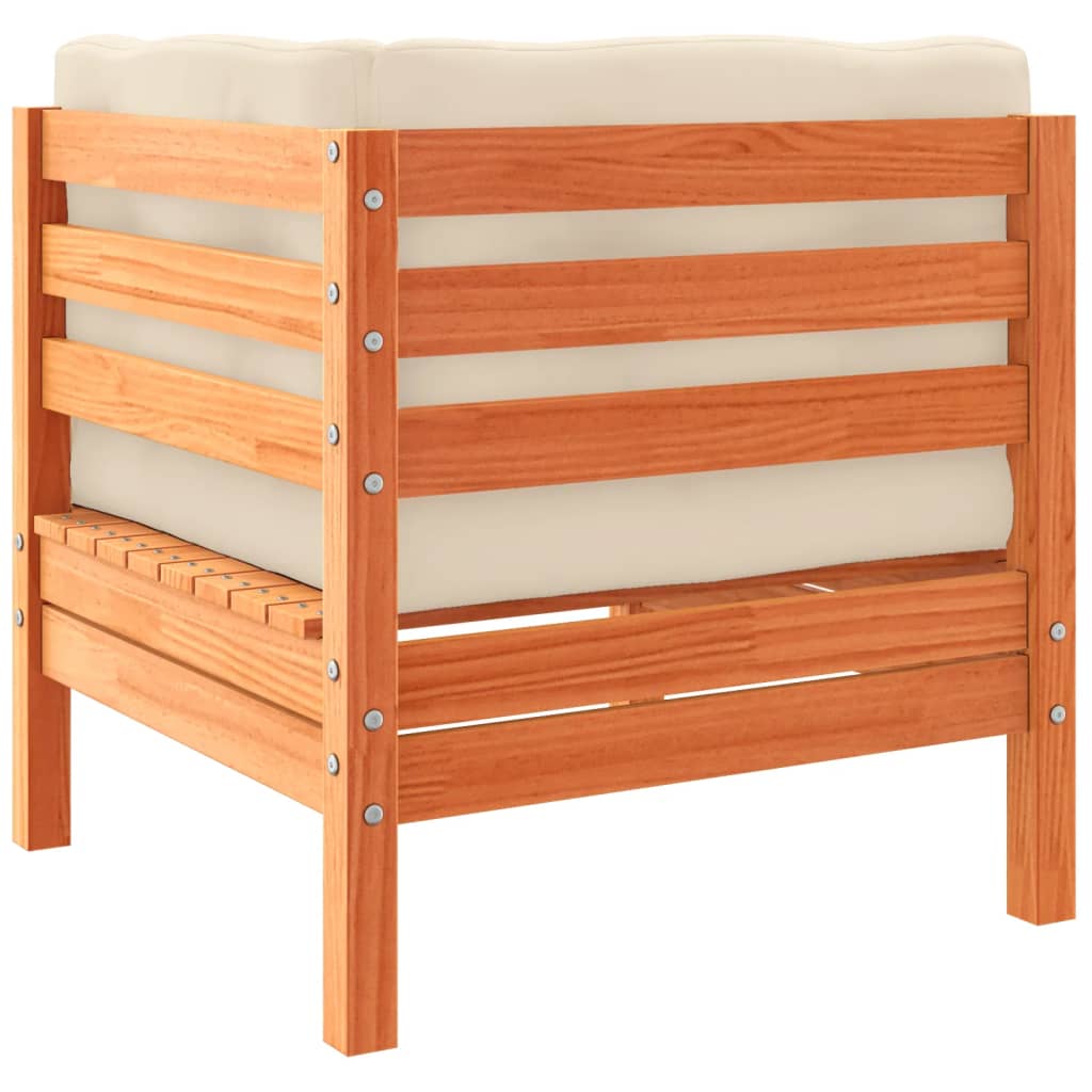 Set canapele grădină cu perne, 7 piese, maro, lemn masiv de pin GartenMobel Dekor