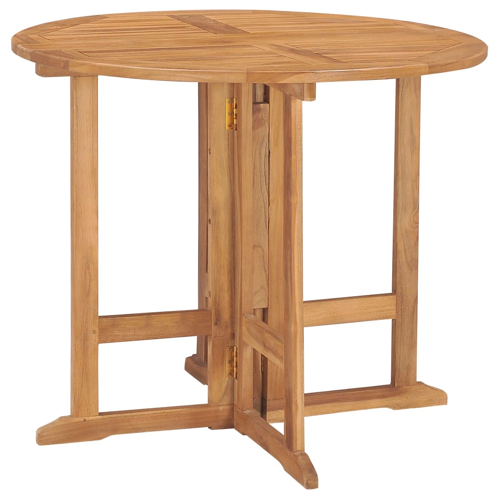 Set mobilier de exterior pliabil, 5 piese, lemn masiv de tec GartenMobel Dekor