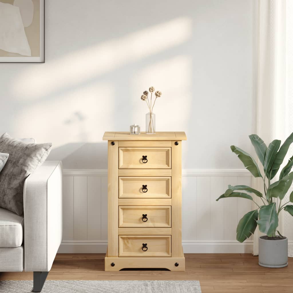 Noptieră Corona, 53x39x84 cm, lemn masiv de pin GartenMobel Dekor
