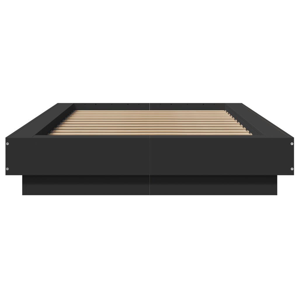 Cadru de pat, negru, 90x190 cm, lemn prelucrat GartenMobel Dekor