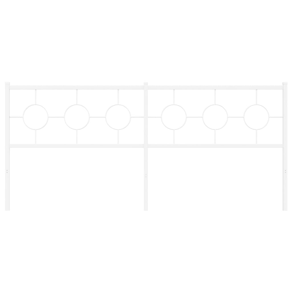 Tăblie de pat metalică, alb, 193 cm GartenMobel Dekor