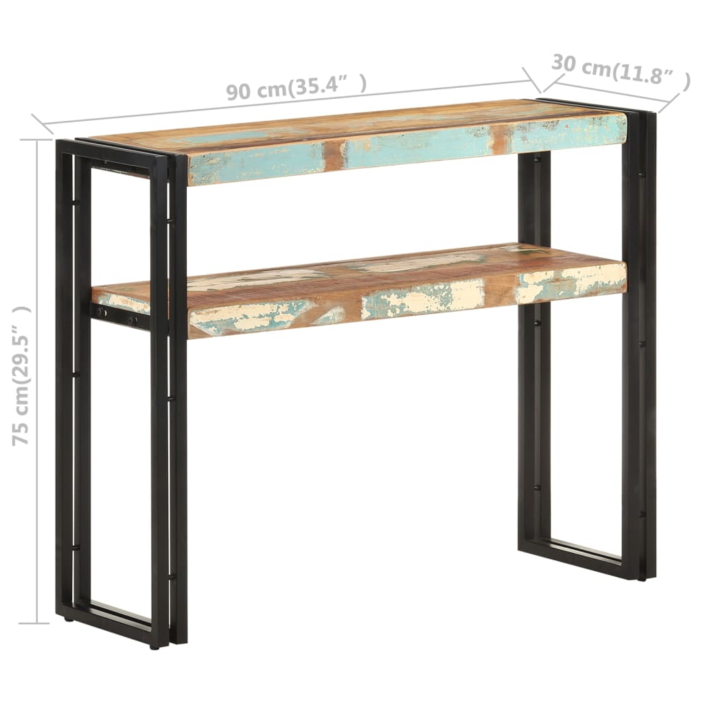 Masă consolă, 90x30x75 cm, lemn masiv reciclat GartenMobel Dekor