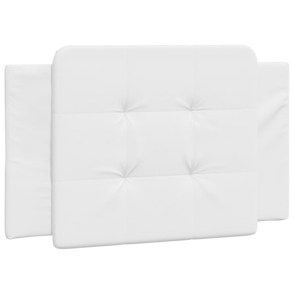 Pat cu saltea, alb, 90x190 cm, piele ecologică GartenMobel Dekor