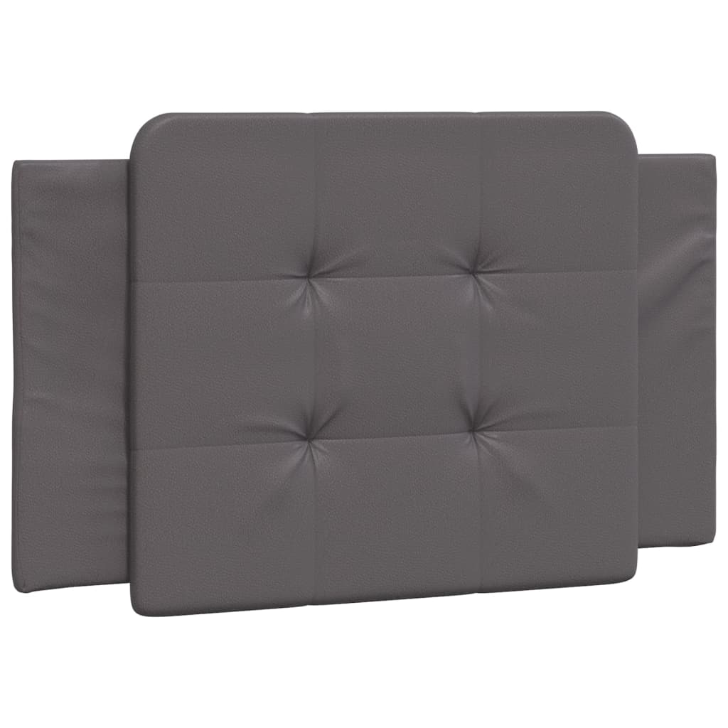 Pat cu saltea, gri, 90x190 cm, piele ecologică GartenMobel Dekor