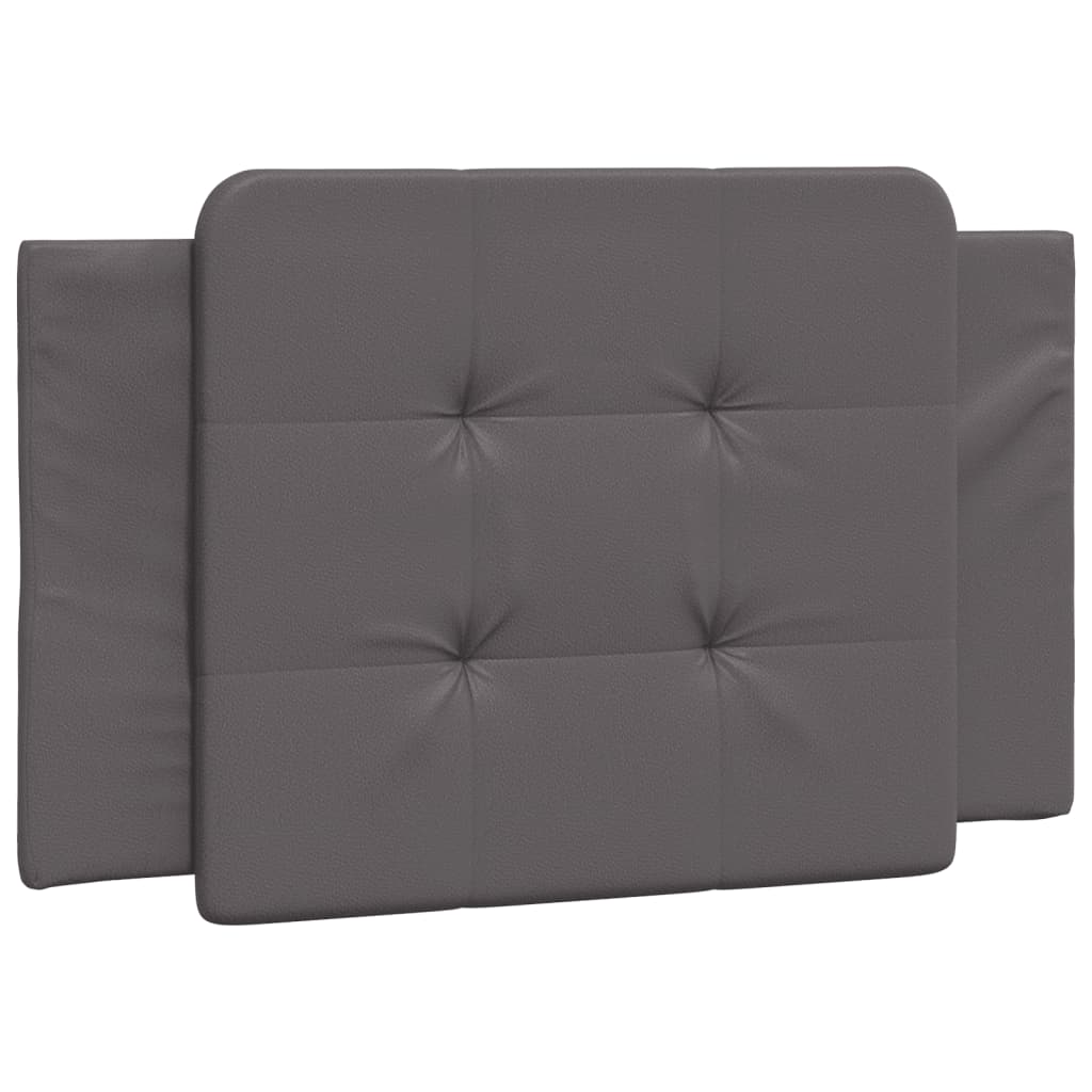Pat cu saltea, gri, 90x200 cm, piele ecologică GartenMobel Dekor