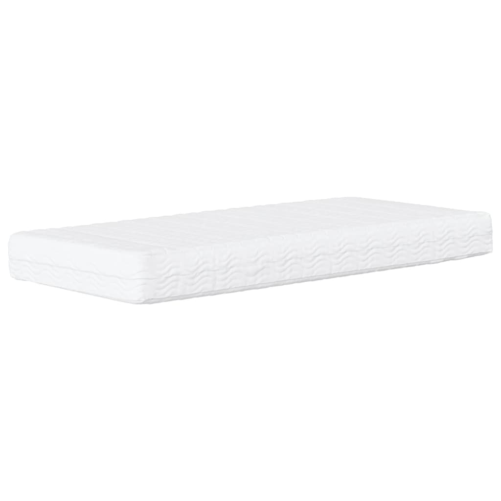 Pat cu saltea, gri, 90x200 cm, piele ecologică GartenMobel Dekor