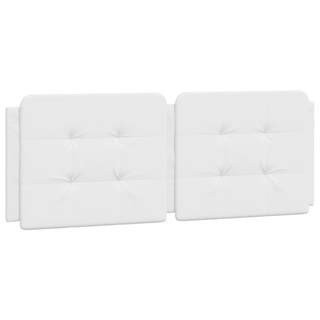 Pat cu saltea, alb, 140x190 cm, piele ecologică GartenMobel Dekor