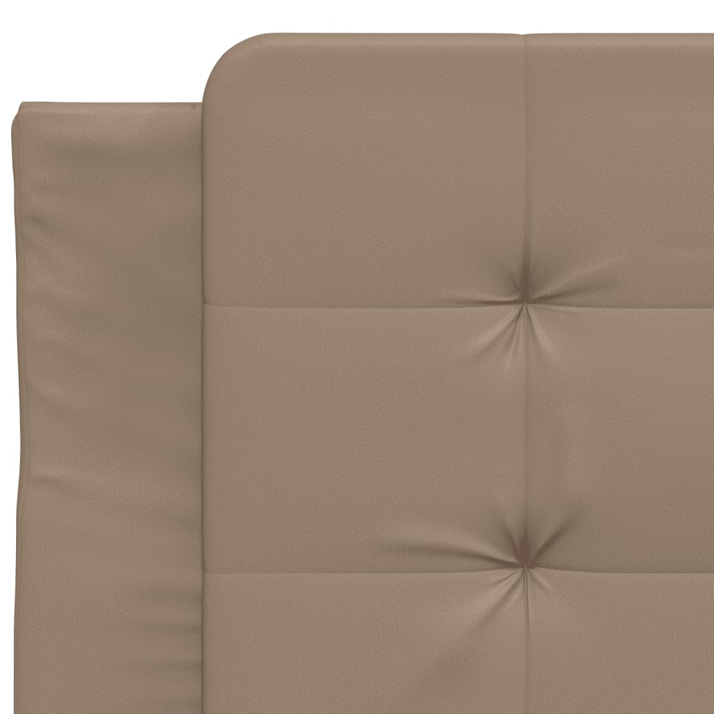Pat cu saltea, cappuccino, 90x200 cm piele ecologică GartenMobel Dekor