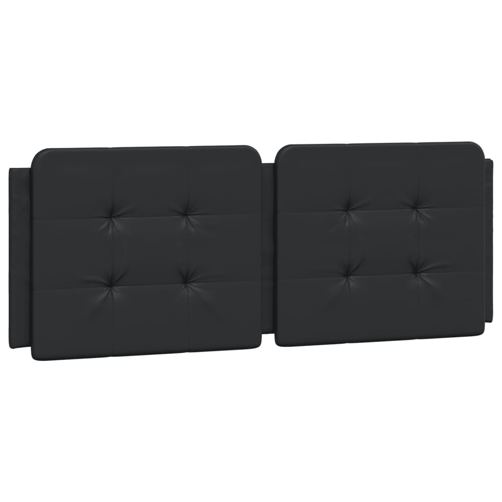Pat cu saltea, negru, 140x190 cm, piele ecologică GartenMobel Dekor