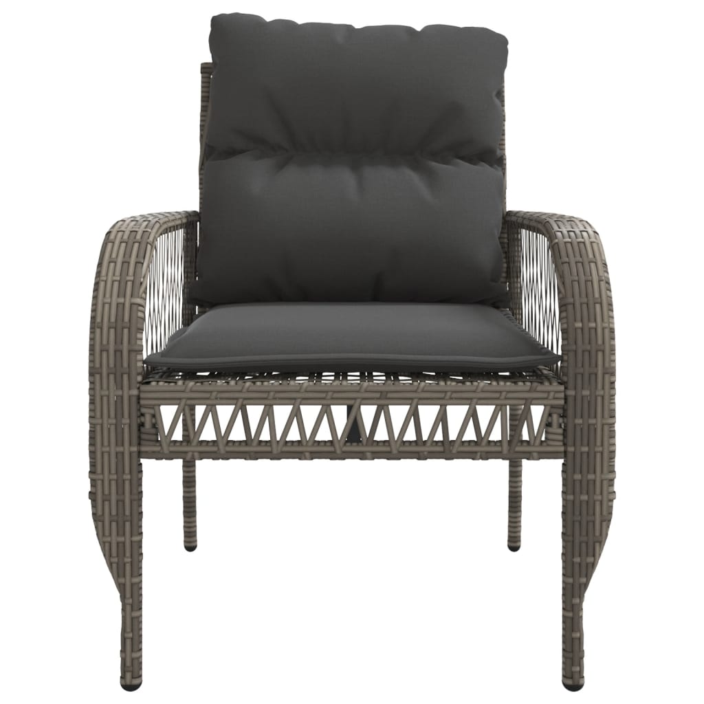 Set canapea de grădină cu perne, 4 piese, gri, poliratan GartenMobel Dekor