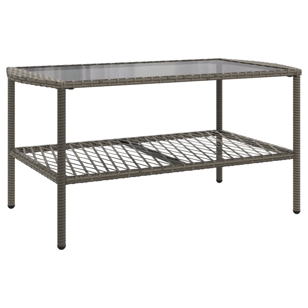 Set canapea de grădină cu perne, 4 piese, gri, poliratan GartenMobel Dekor