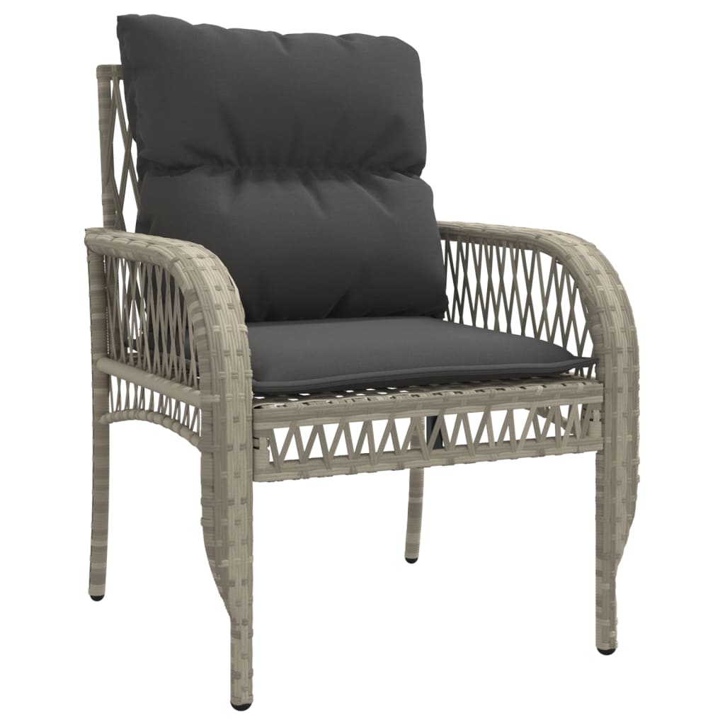 Set canapea de grădină cu perne, 4 piese, gri deschis poliratan GartenMobel Dekor