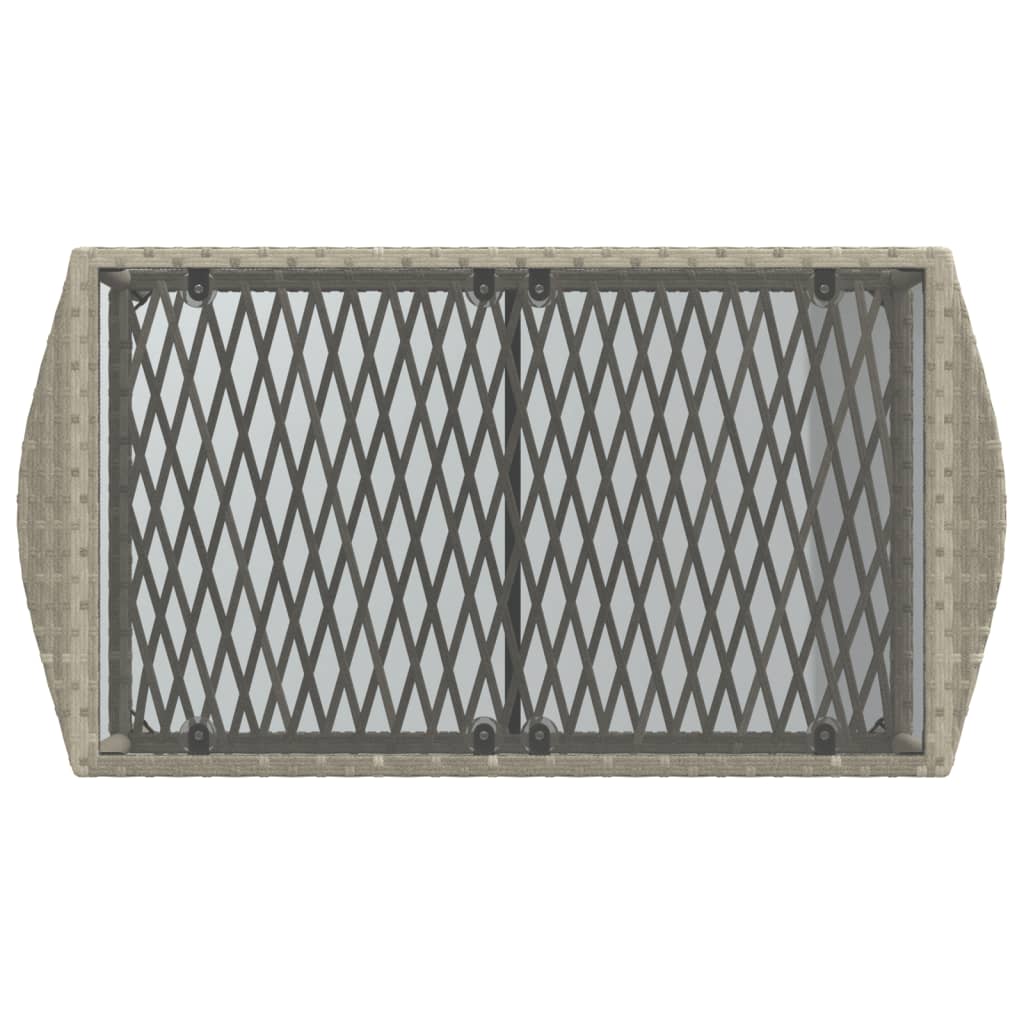 Set canapea de grădină cu perne, 4 piese, gri deschis poliratan GartenMobel Dekor