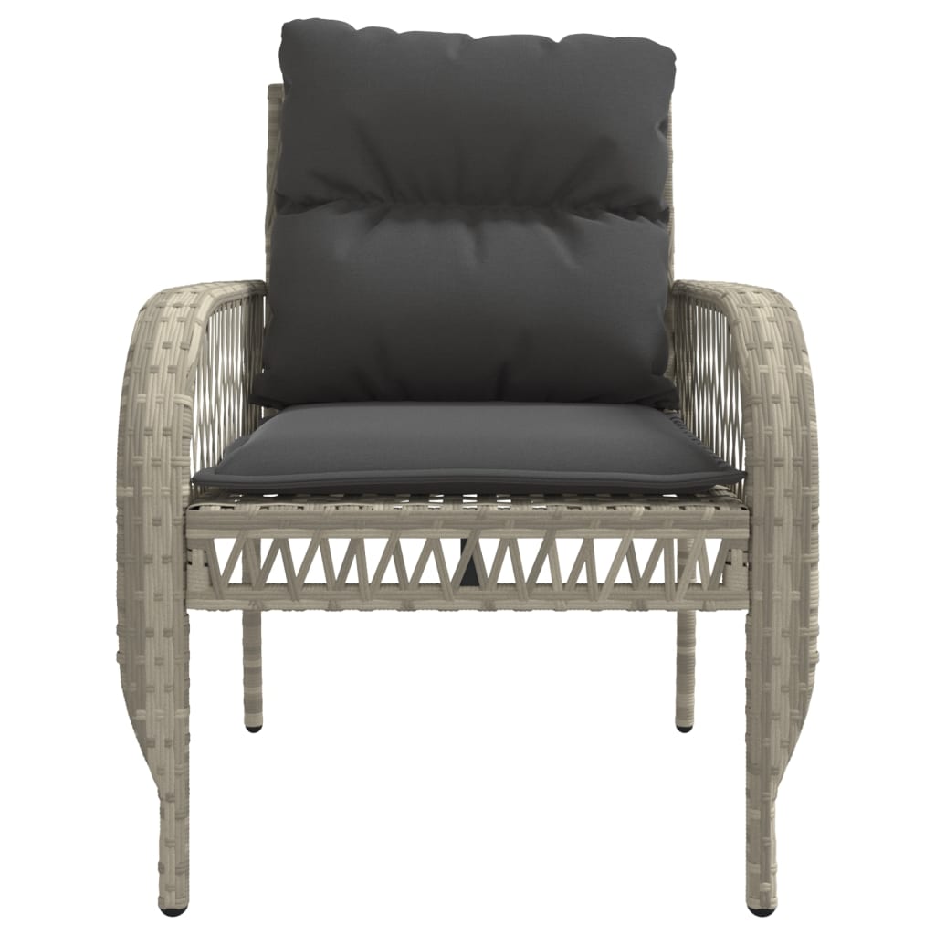 Set canapea de grădină cu perne, 4 piese, gri deschis poliratan GartenMobel Dekor