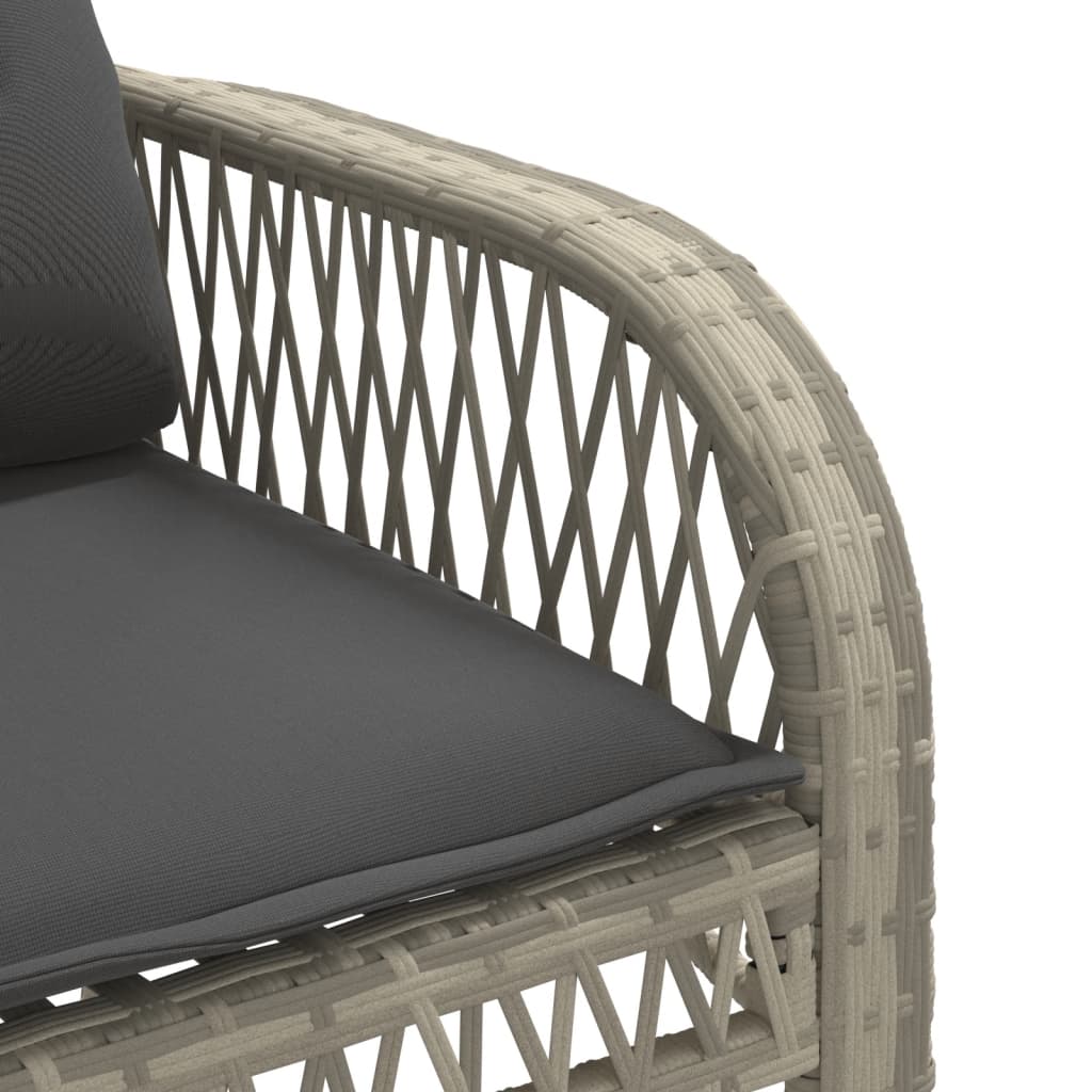 Set canapea de grădină cu perne, 4 piese, gri deschis poliratan GartenMobel Dekor