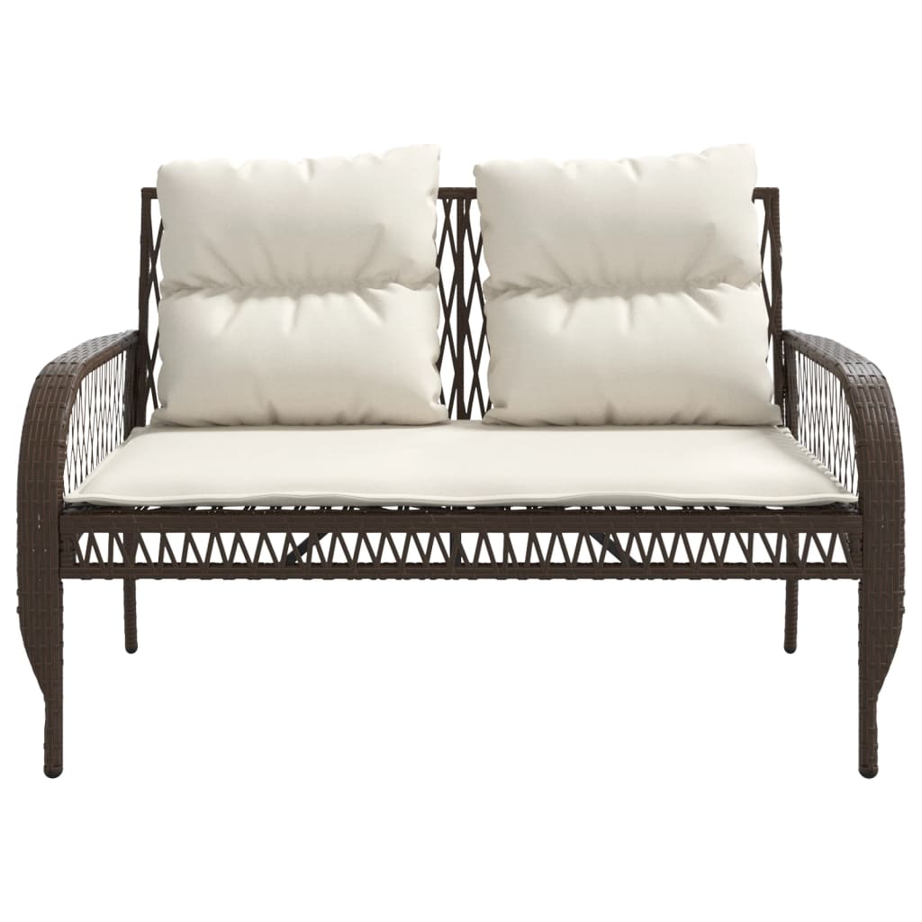 Set canapele de grădină, 4 piese, cu perne, maro poliratan maro GartenMobel Dekor