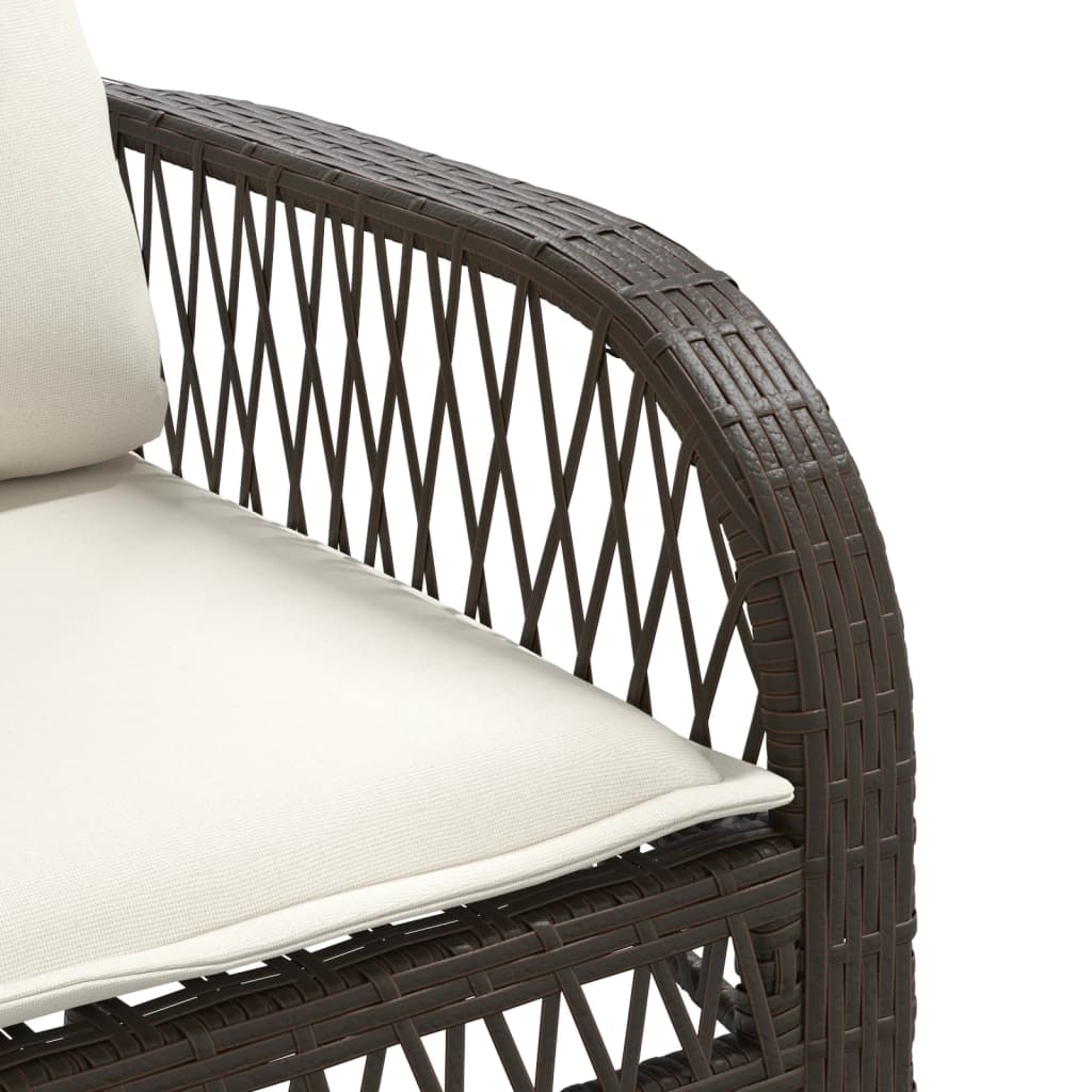 Set canapele de grădină, 4 piese, cu perne, maro poliratan maro GartenMobel Dekor