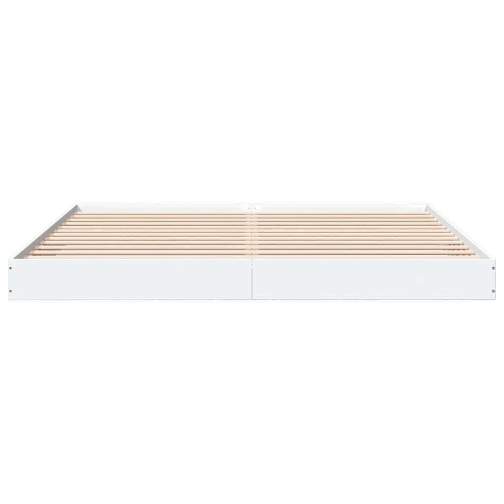 Cadru de pat alb 180x200 cm din lemn prelucrat GartenMobel Dekor