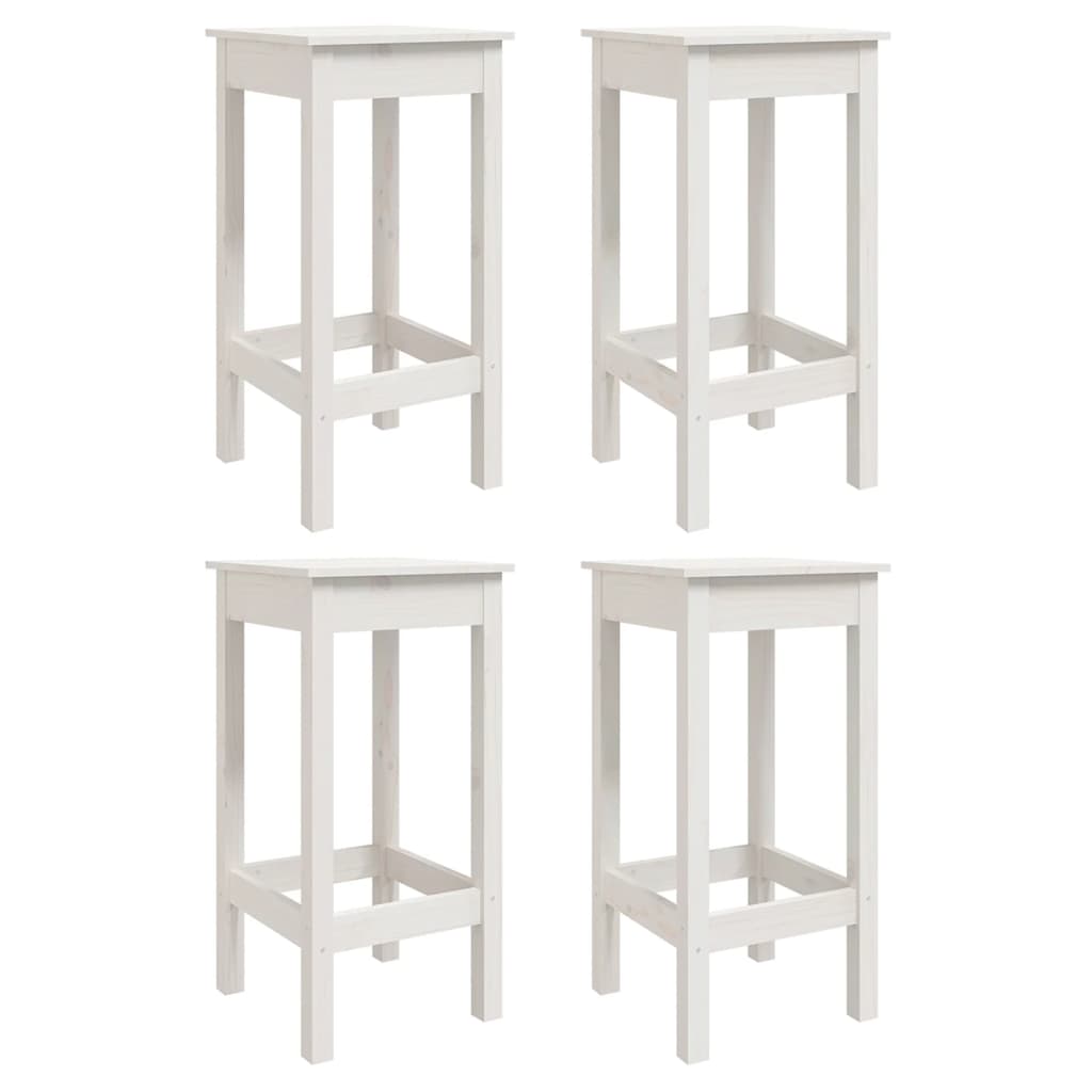 Set mobilier de bar pentru grădină, 5 piese,alb, lemn masiv pin GartenMobel Dekor