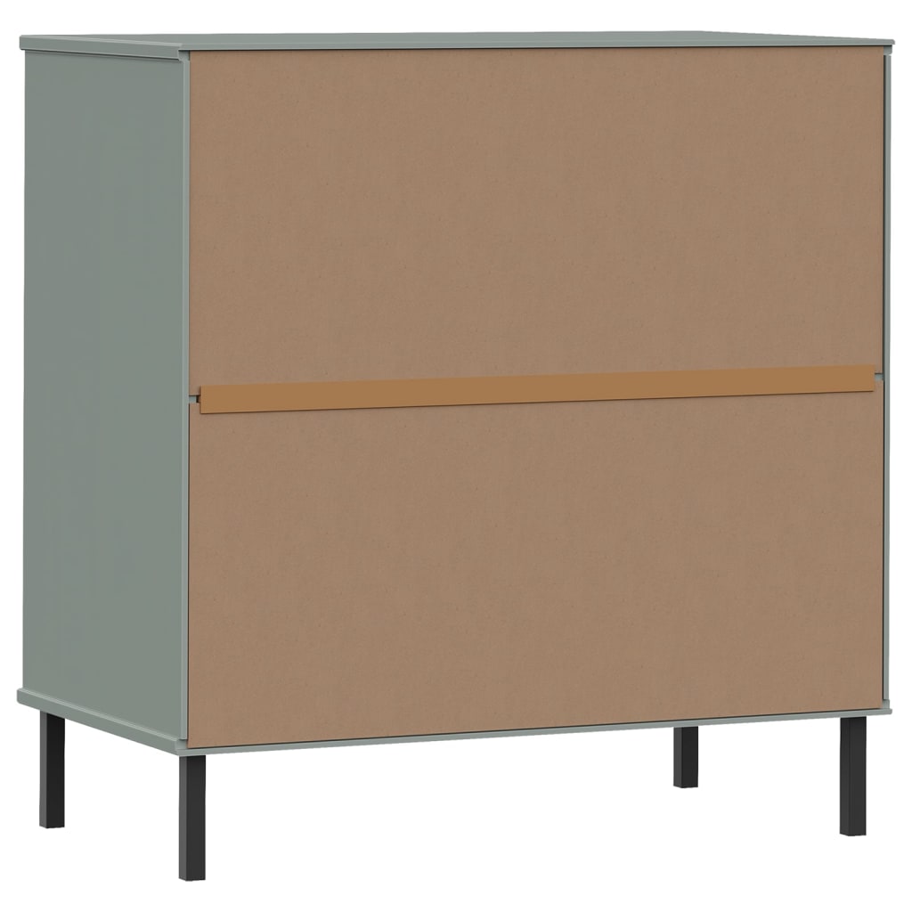 Servantă cu 3 sertare, gri, 77x40x79,5 cm, lemn masiv OSLO GartenMobel Dekor