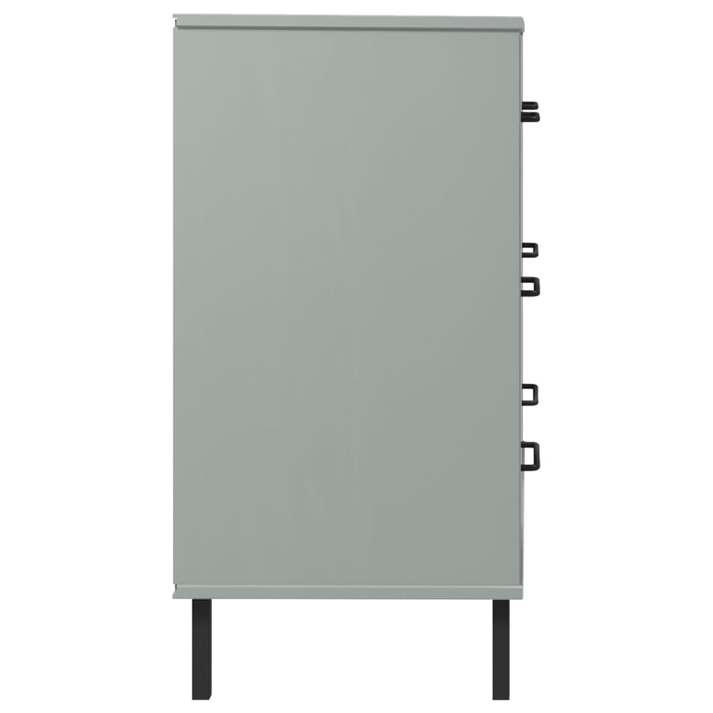Servantă cu 3 sertare, gri, 77x40x79,5 cm, lemn masiv OSLO GartenMobel Dekor
