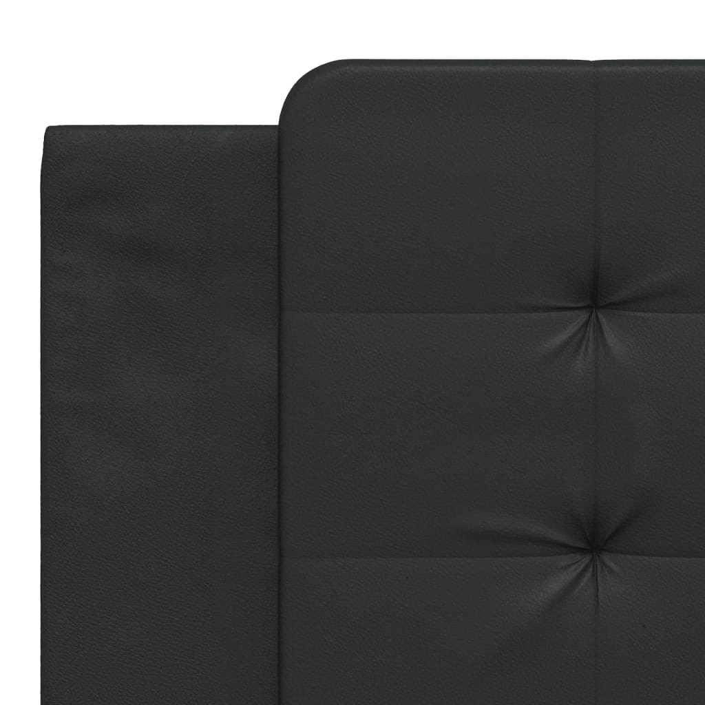 Cadru de pat cu tăblie, negru, 180x200 cm, piele ecologică GartenMobel Dekor