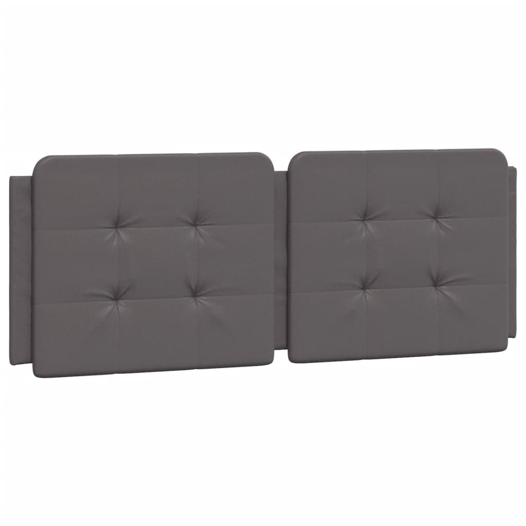 Pat cu saltea, gri, 140x200 cm, piele ecologică GartenMobel Dekor