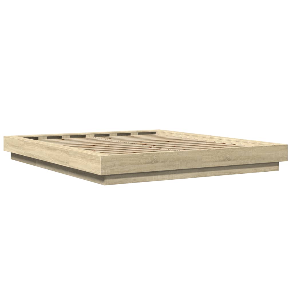 Cadru de pat, stejar sonoma, 150x200 cm, lemn prelucrat GartenMobel Dekor