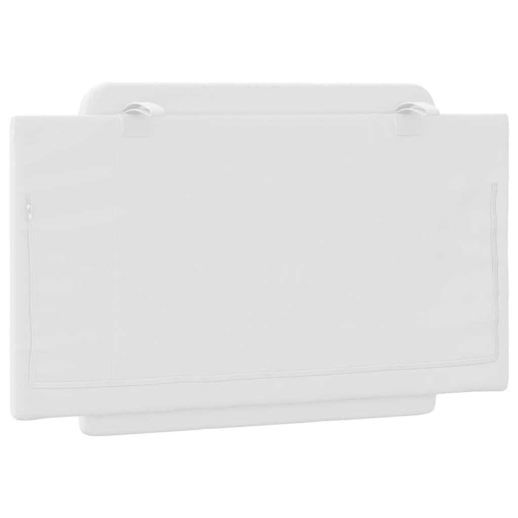 Pernă pentru tăblie pat, alb, 80 cm, piele artificială GartenMobel Dekor