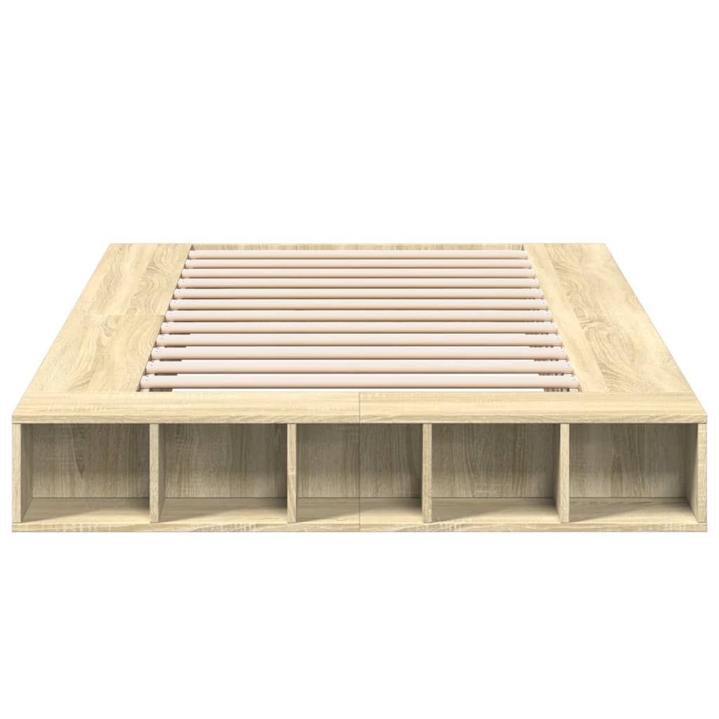 Cadru de pat, stejar sonoma, 120x200 cm, lemn prelucrat GartenMobel Dekor