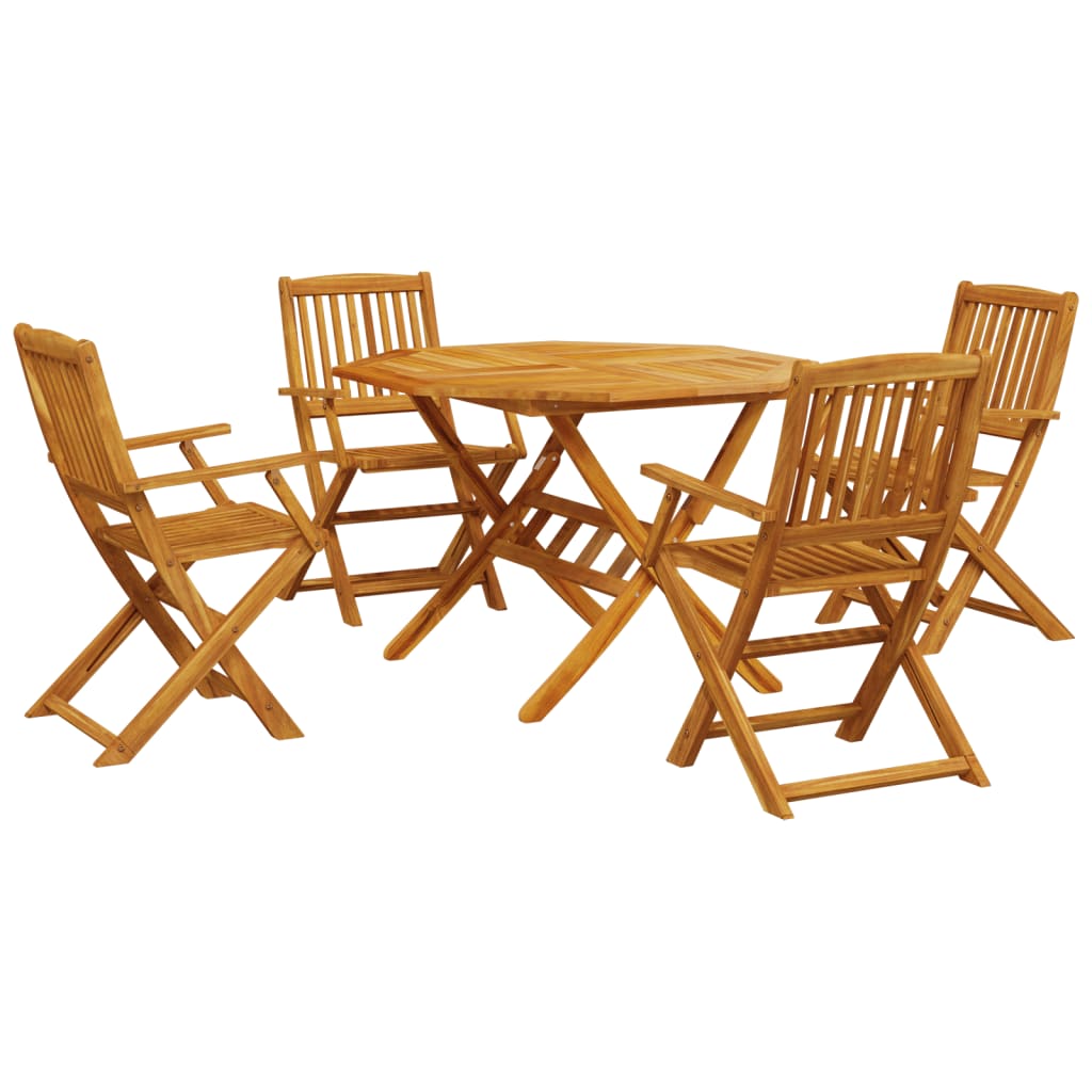 Set mobilier de grădină pliabil, 5 piese, lemn masiv de acacia GartenMobel Dekor
