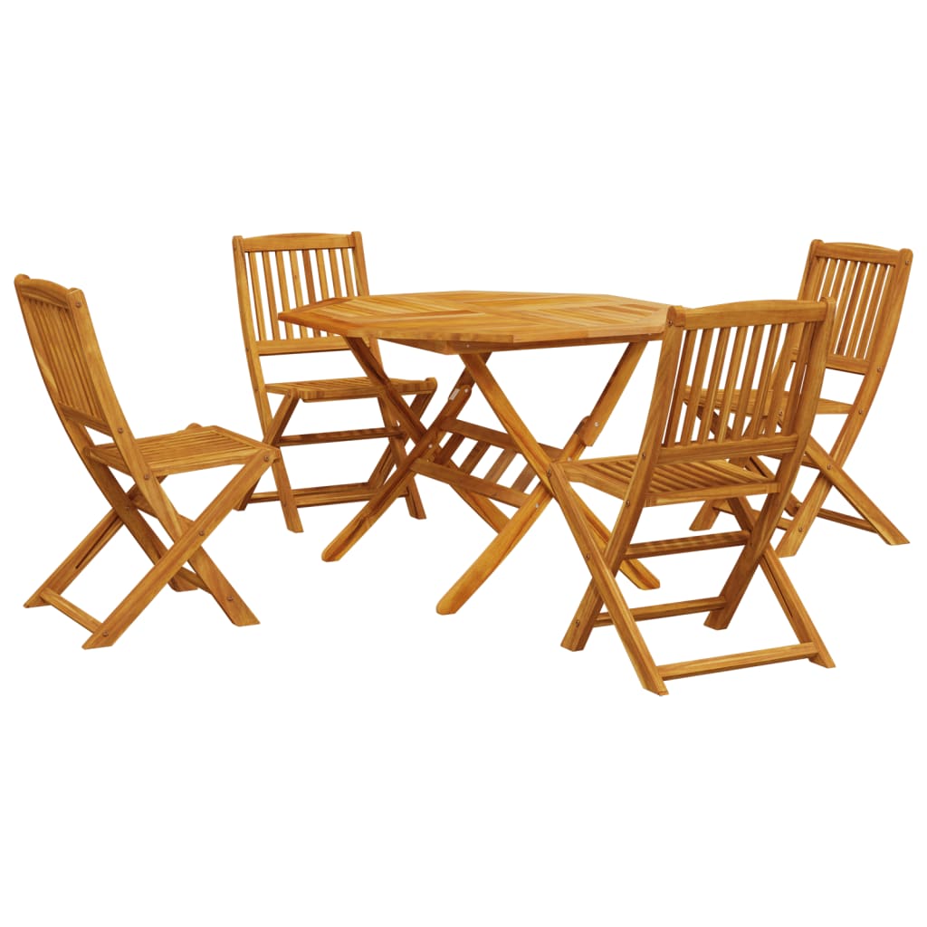 Set mobilier de grădină pliabil, 5 piese, lemn masiv de acacia GartenMobel Dekor