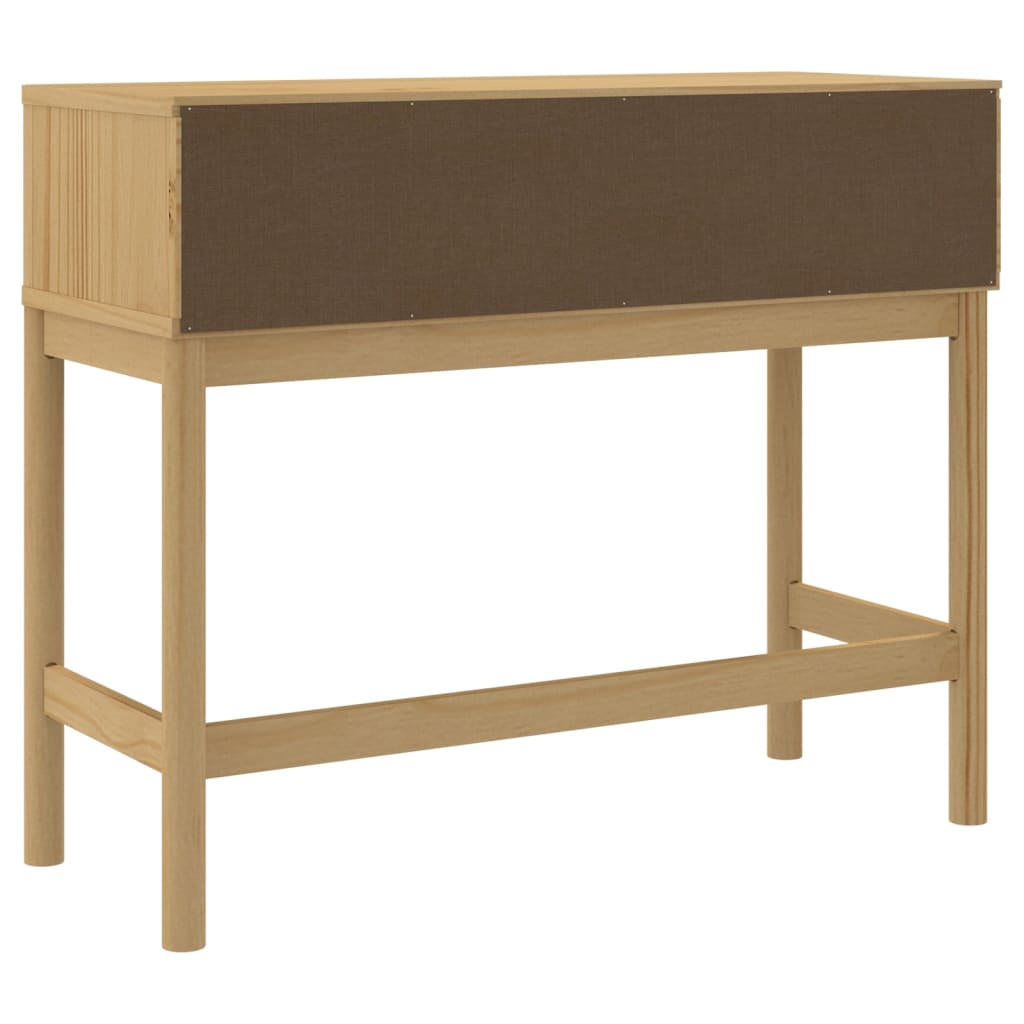 Măsuță consolă FLORO maro ceară 89,5x36,5x73 cm lemn masiv pin GartenMobel Dekor
