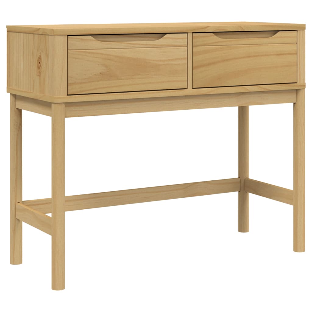 Măsuță consolă FLORO maro ceară 89,5x36,5x73 cm lemn masiv pin GartenMobel Dekor