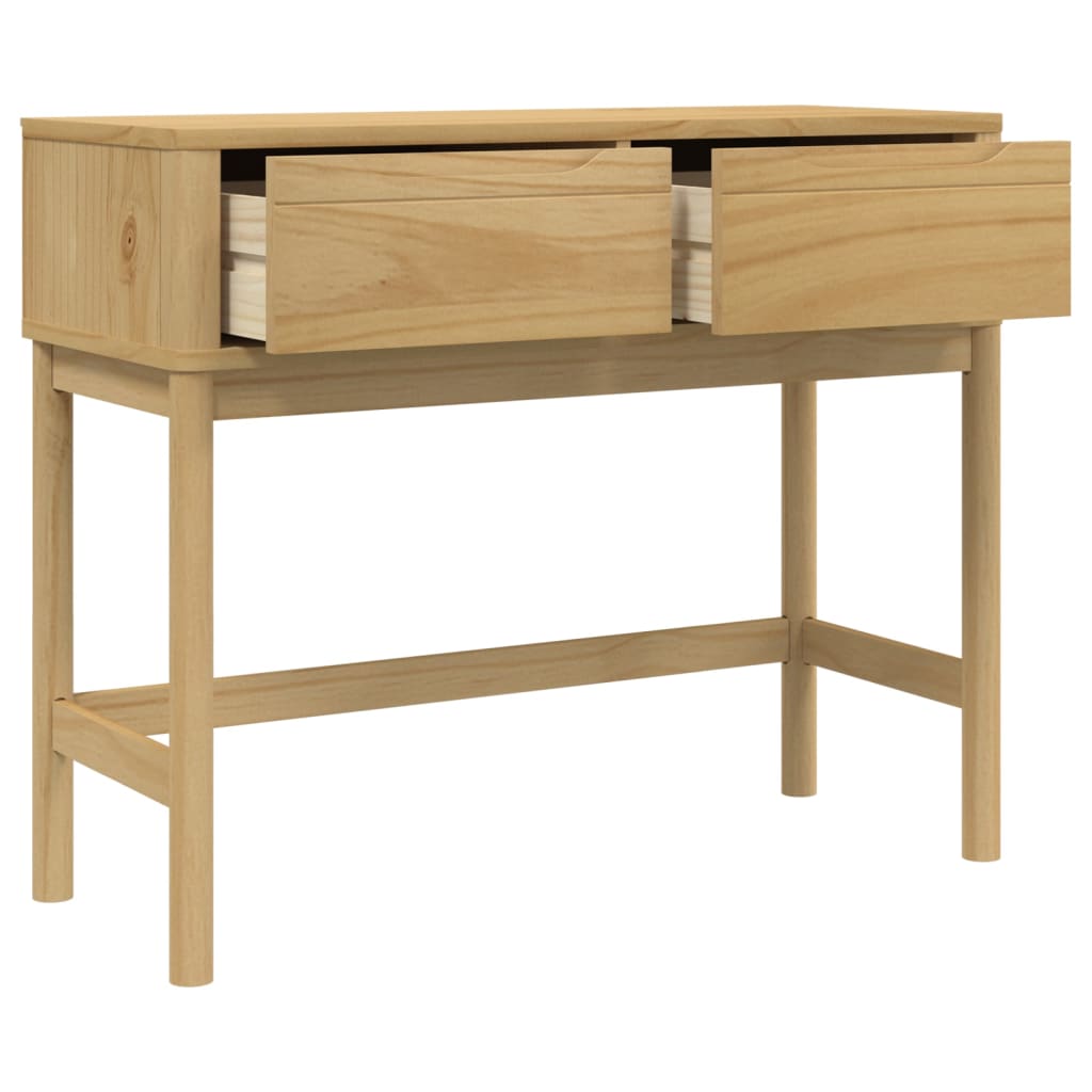 Măsuță consolă FLORO maro ceară 89,5x36,5x73 cm lemn masiv pin GartenMobel Dekor