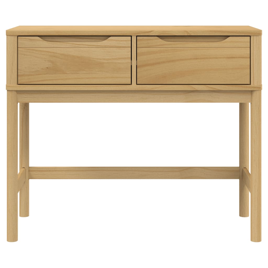 Măsuță consolă FLORO maro ceară 89,5x36,5x73 cm lemn masiv pin GartenMobel Dekor