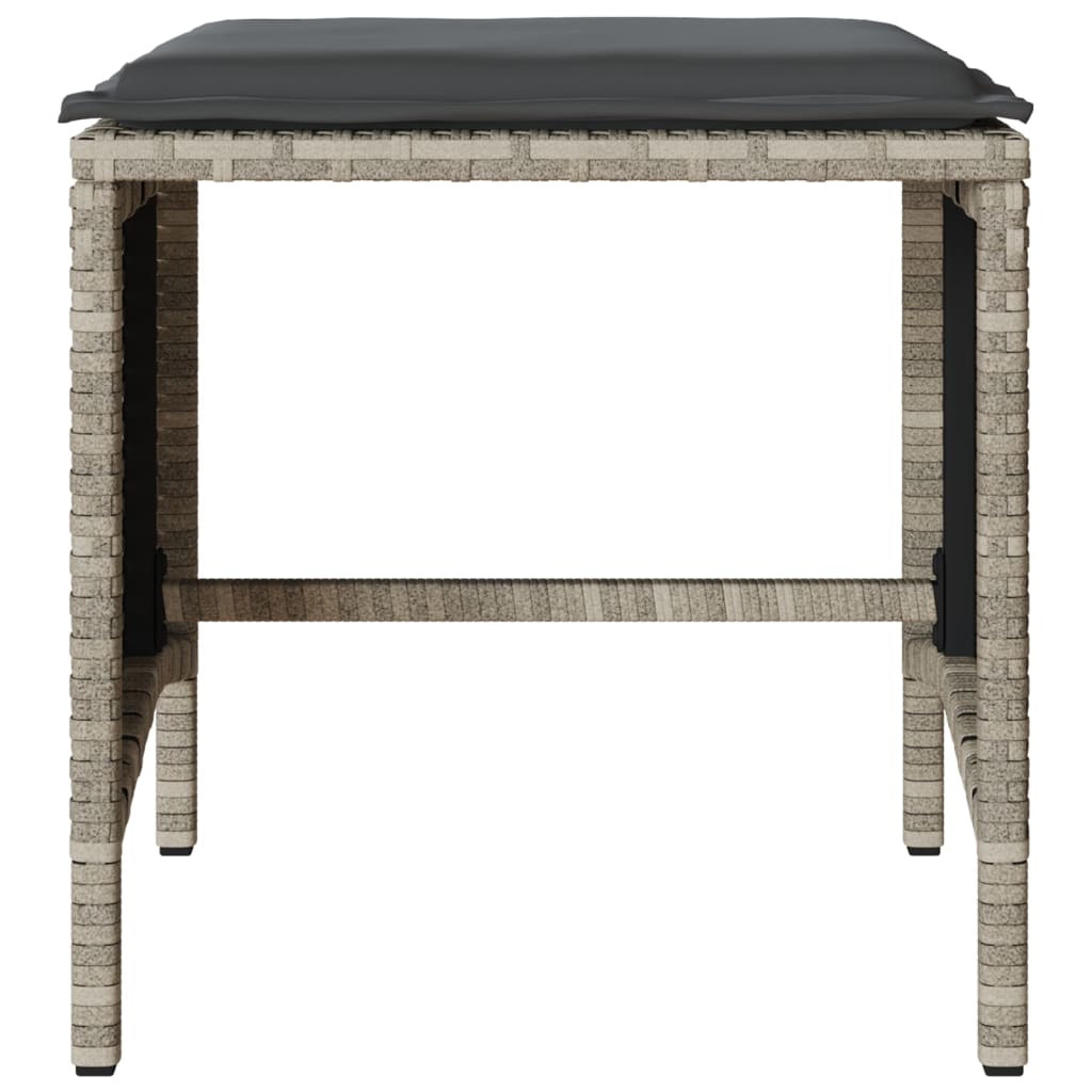 Set canapea de grădină cu perne, 4 piese, gri deschis poliratan GartenMobel Dekor